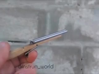 this is how you can make a mini gun from a clothespin